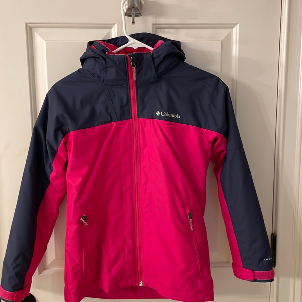 Girls Columbia ski jacket with removable fleece size M (10-12 kids)